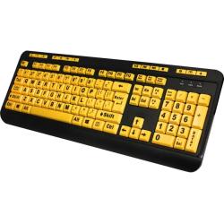 Adesso EasyTouch 132 - Luminous 4X Large Print Multimedia Desktop Keyboard